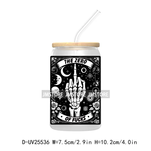 The Crazy Aunt Funny Tarot Card UV DTF Transfer Stickers Decals For Libbey Cold Cups Mugs Durable Waterproof Custom Logo Labels