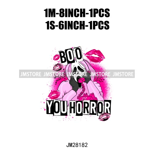 Diy Spooky Ghost Love Reading More Books Good Vibes Halloween Decals DTF Iron On Transfers Stickers Ready To Press For T-shirts