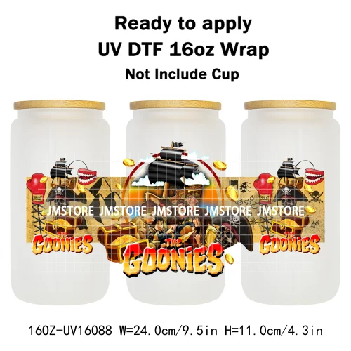 Halloween Horror Characters Scary Movie Killers 16OZ UV DTF Cup Wraps Ready To Apply Transfer Stickers For Libbey Glass Can Mugs