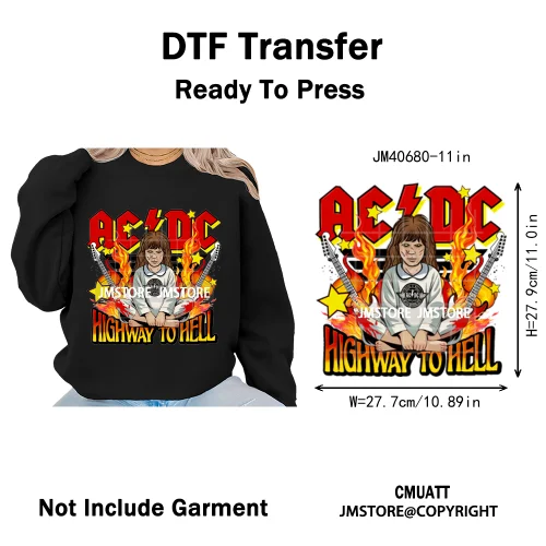 Cartoon Characters Scary Halloween Vibes Bad Killer Mom Iron on DTF Washable Transfers Stickers Ready to Press for Clothing