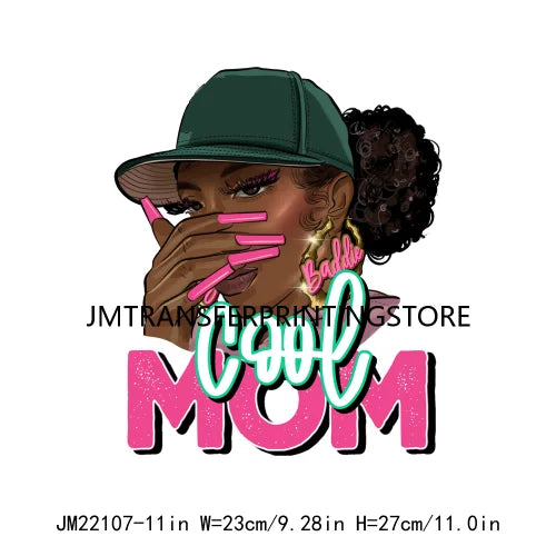 Blessed Proud Black Women Small Business Mama Cheer Mom Life Logos Autism Mom DTF Transfer Stickers Ready To Press For Hoodies