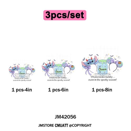 Retro Cartoon Magical Princess Girly Bow Mouse Ears Headbands Iron on DTF Washable Transfers Stickers Ready to Press for Hoodies