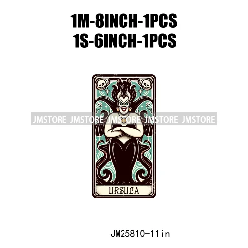 Cute Cartoon Animal Princess Characters Halloween Tarot Cards DTF Iron On Transfers Stickers Ready To Press For T-shirt Bags