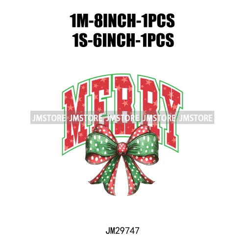 Small Town Fram Fresh Tree Christmas Merry Vibes Ho Ho Ho Santa Deer Iron On DTF Transfers Stickers Ready To Press For Hoodies