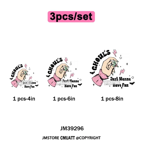 Ghost Spooky Mama Season Trick or Treat Coquette Bow Halloween Iron on DTF Washable Transfer Sticker Ready to Press for Clothing