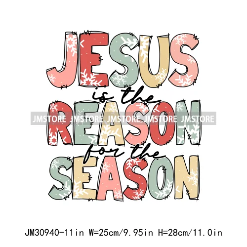 True Story Merry Christmas Jesus Is The Season God Says You Are Iron On DTF Transfers Stickers Ready To Press For Sweatshirts