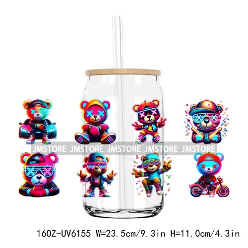 Cute Cartoon Characters Mouse 16OZ UV DTF Cup Wrap Transfers Stickers Custom Labels Durable Waterproof Logo For Libbey Glass Can