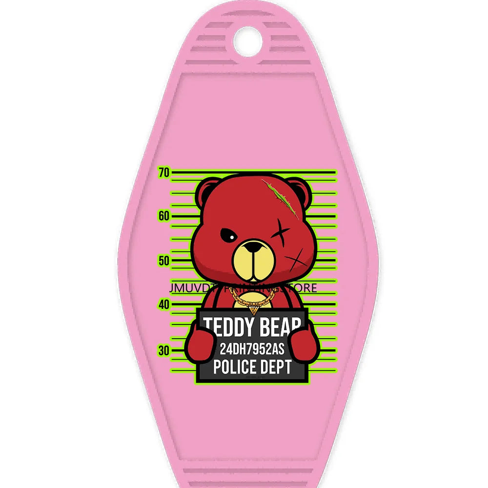 Heartless Teddy Bear High Quality WaterProof UV DTF Sticker For Motel Hotel Keychain Hustle Hard Money Bears