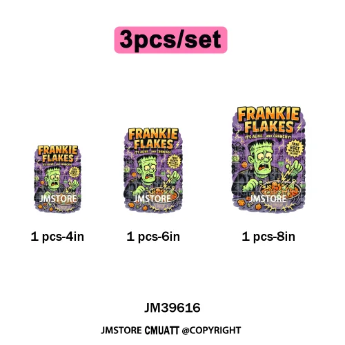 Scary Cartoon Halloween Horror Movies Trick Or Treat Logo Iron on DTF Washable Transfer Sticker Ready to Press for T-shirts Bags
