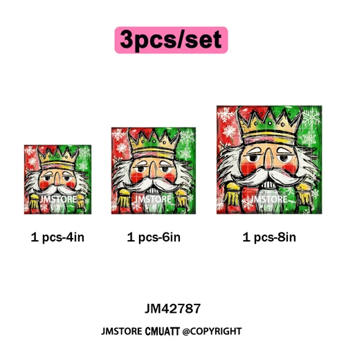 Preppy Brushstroke Gingerbread Santa Bow Tree Merry Christmas Girly Iron on DTF Transfers Stickers Ready to Press for T-shirts