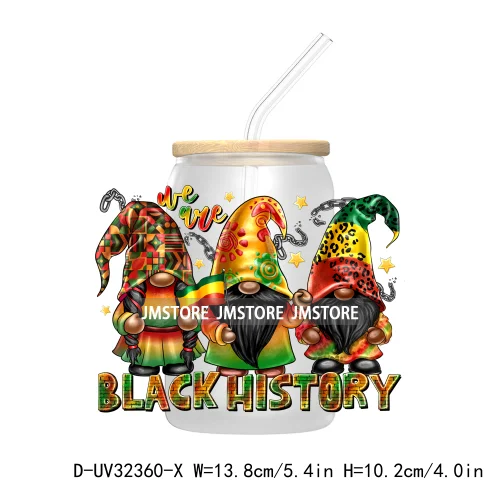 I'm Black History Black Nurse Teacher Magic Juneteenth 1865 UV DTF Transfer Stickers Decals For Libbey Cold Cups Mugs Tumbler