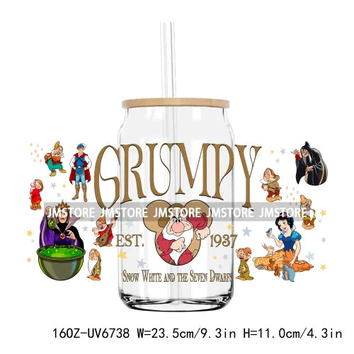 Cartoon Movie Character Best Friends UV DTF Sticker For 16OZ Libbey Glass Cup Can Wrap Transfer Stickers Custom Labels DIY Logo