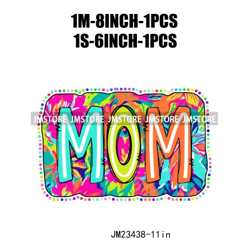 Tropical Summer Mama Nana Auntie Sister Floral Mom Iron On Spanish Busy Doing Mama Stuff DTF Transfer Stickers For T-shirts