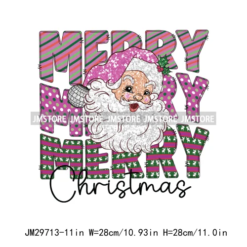 Christmas Girly Vibes Santa Winter Jesus Coquette Bow Tis The Season Iron On DTF Transfers Stickers Ready To Press For Clothes