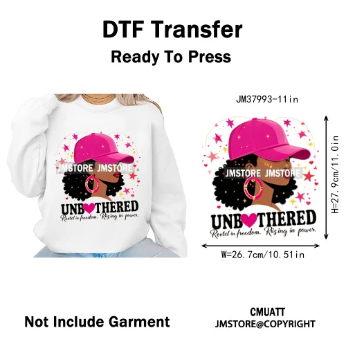 Celebrate Afro Dope Woman Juneteenth Since 1865 Freedom Power Vibes Independence Day Iron on  DTF Transfer Stickers For T-shirts