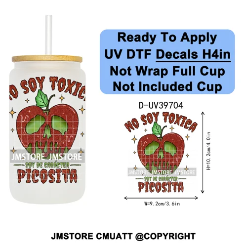 Mexican Conchas Spooky Ghost Concha UV DTF Decals Ready To Apply Waterproof Transfer Stickers Prints For 16OZ Libbey Glass Can