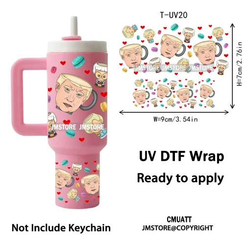 Wholesale Bulk Cartoon UV DTF Wraps Ready To Apply Transfer Stickers Waterproof For Mini Tumbler Keychain