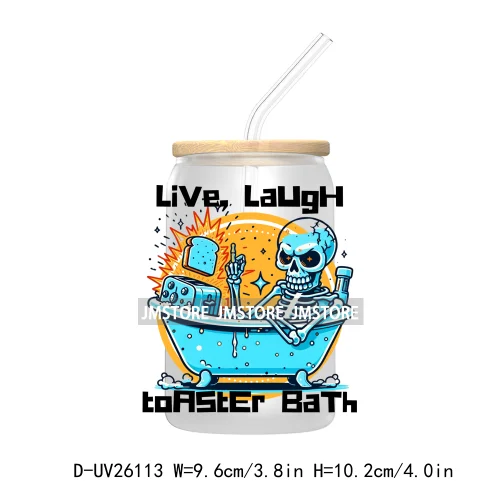 Dog Cat Skeleton Mom UV DTF Transfer Stickers Decals For Libbey Cold Cups Mugs Tumbler Waterproof Custom Logo Labels Mama Life