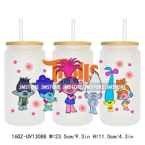 Kids Cartoon Best Friends UV DTF Stickers Ready to Transfer Cup Wrap Custom Labels DIY Craft For Libbey Can Glass Tumblers Mugs