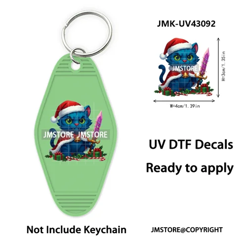 Christmas Kpop Team Demon Hunters Movie UV DTF Keychain Decals Ready To Apply Waterproof Durable Wraps For Hotel Motel Keychain