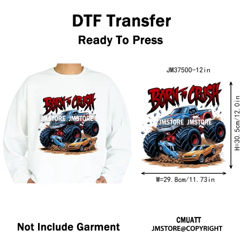 12in Graffiti Hip Hop Music Rap King Lover Video Pro Games Iron on Diy DTF Thermal Transfer Stickers Ready to Press for Clothing