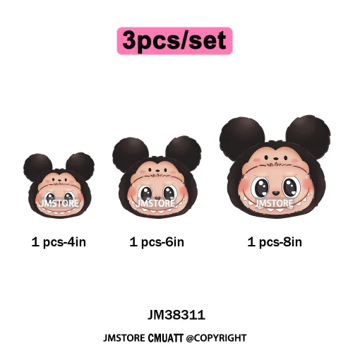 New Cartoon Costume Monster Dolls Lover DTF Printing Decals Iron on Washable Transfers Stickers Ready to Press for T-shirts