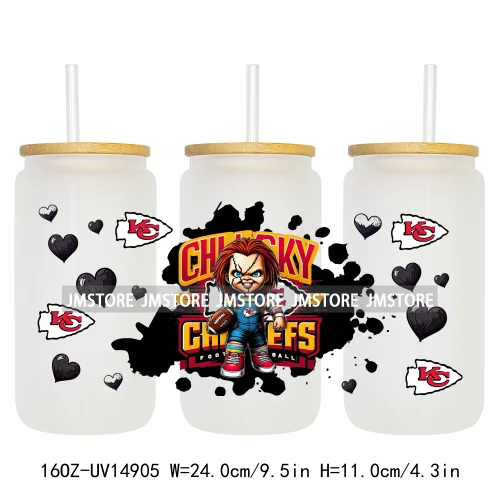 Baseball Sport Cartoon Characters UV DTF Wraps Transfer Sticker Ready To Apply Waterproof Logo For 16OZ Libbey Glass Can Tumbler