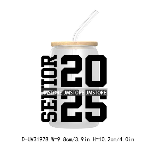 Class Of 2025 Graduation High School Senior UV DTF Transfer Stickers Decals For Libbey Cold Cups Mugs Tumbler Waterproof Labels