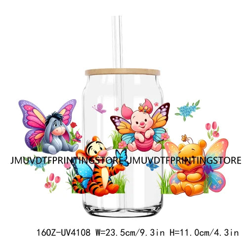 Latina Cartoon Girls UV DTF Sticker For 16OZ Libbey Glass Cup Can Wrap Transfers Stickers Custom Labels DIY Logo Mexican Snacks