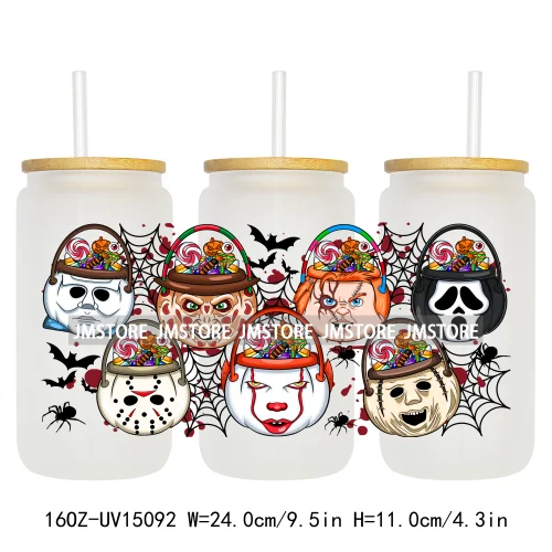 Fashion Princess Monster Doll 16OZ UV DTF Cup Wraps Ready To Apply Waterproof Transfer Stickers For Libbey Glass Can Tumbler