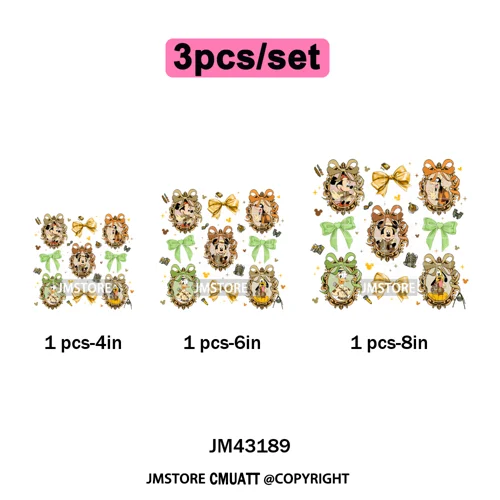 Trendy Girls Mirror Coquette Cartoon Friends Character Trip Holiday Iron on DTF Transfer Stickers Ready to Press for Sweatshirts