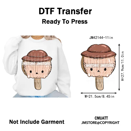 Sweet Christmas Popsicles Spooky Halloween Ice Cream Iron on DTF Washable Transfers Stickers Ready to Press for Clothing Bags