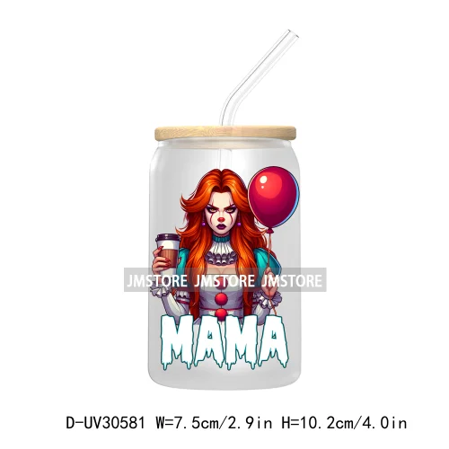 Halloween Horror Mama Dad Movie Killers UV DTF Transfers Stickers Decals For Libbey Cold Cups Mugs Tumbler High Quality Labels