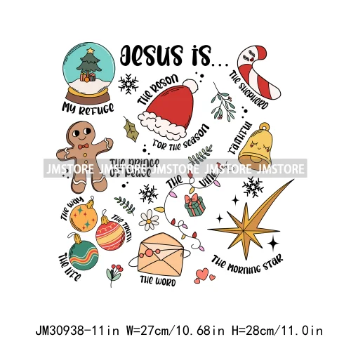 True Story Merry Christmas Jesus Is The Season God Says You Are Iron On DTF Transfers Stickers Ready To Press For Sweatshirts