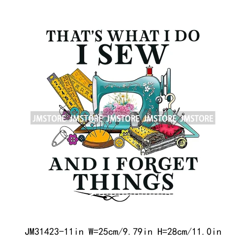 Funny Quilting Quotes Sewing Machine Just A Woman Who Loves To Sew Iron On DTF Transfers Stickers Ready To Press For T-shirts