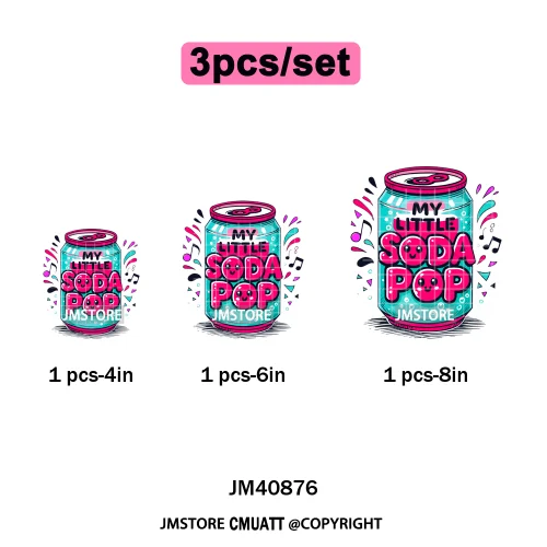Cartoon Girl Group Boy Band Music Fans Anime Lover Soda Pop Iron on DTF Washable Transfers Stickers Ready to Press for T-shirts