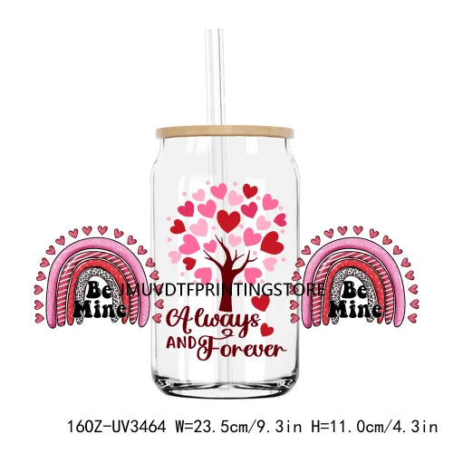 Love Jesus Valentine's Day 16OZ UV DTF Cup Wrap Transfers Stickers Mama Custom Label DIY Waterproof Logo For Libbey Glass Can