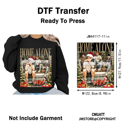 Thug Life Cartoon Movie Xmas Friends Christmas Thief Iron on Washable DTF Transfers Stickers Ready to Press for T-shirts Bags