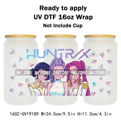 Kpop Idol Fan Art Anime Lover Gift UV DTF Cup Wrap Ready To Apply Transfer Stickers 16OZ Tumbler Wraps DIY For Libbey Glass Can