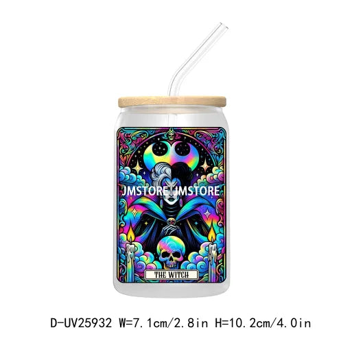 The Witch Tarot Card UV DTF Transfer Stickers Decals For Libbey Cold Cups Mugs Tumbler Waterproof Custom Labels Horror Character