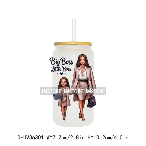 Mother And Daughter Mother's Day UV Sticker Decals For Libbey Cold Cups Mugs Tumbler Transfer Stickers Waterproof Custom Logo