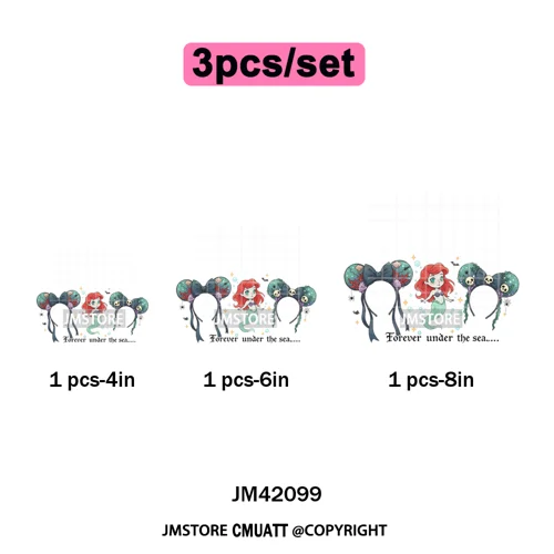 Movie Cartoon Character Coquette Kids Love Girly Halloween Iron on DTF Washable Transfers Stickers Ready to Press for Clothing