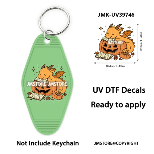 Season Reading Bookish Affirmation UV DTF Motel Keychain Decal Ready To Ship Custom Transfer Stickers Prints For Hotel Keychain