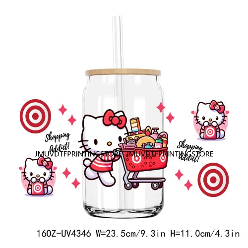 New Mexican Snacks Cartoon Cat Fiesta UV DTF Sticker For 16OZ Libbey Glass Cup Can Wrap Transfer Sticker Custom Labels DIY Logo