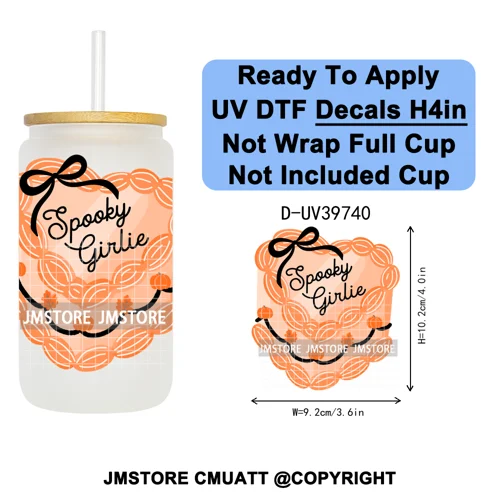 Fantasy Book Lover Gifts Positive Quotes UV DTF Decals Ready To Apply Waterproof Transfer Stickers For 16OZ Libbey Glass Can Cup