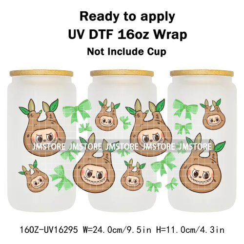 Laboo Cute Cartoon Monsters Soda Coquette UV DTF Stickers Ready To Transfer Cup Wrap Custom Labels For Libbey Can Glass Tumbler