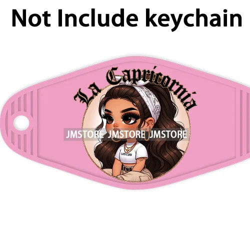 Chicana Chola Chibi Style Latina Zodiac High Quality Durable WaterProof UV DTF Stickers For Motel Hotel Keychain Lady Women