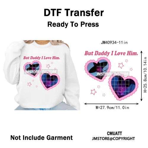 Cartoon Girl Dinner Kpop Merch Idol Band Group Music Movie Iron on DTF Washable Transfers Stickers Ready to Press for Textile