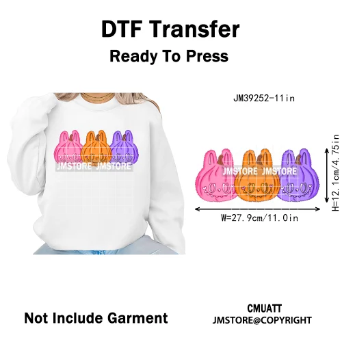 Sorat Sweet Sorat Spooky Cartoon Monster Halloween Designs Iron on DTF Washable Transfers Stickers Ready to Press for Hoodies