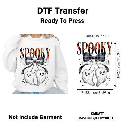 Cute Soda Can Energy Drink Boo Ghost Coquette Spooky Halloween Iron on DTF Washable Transfer Sticker Ready to Press for Clothing